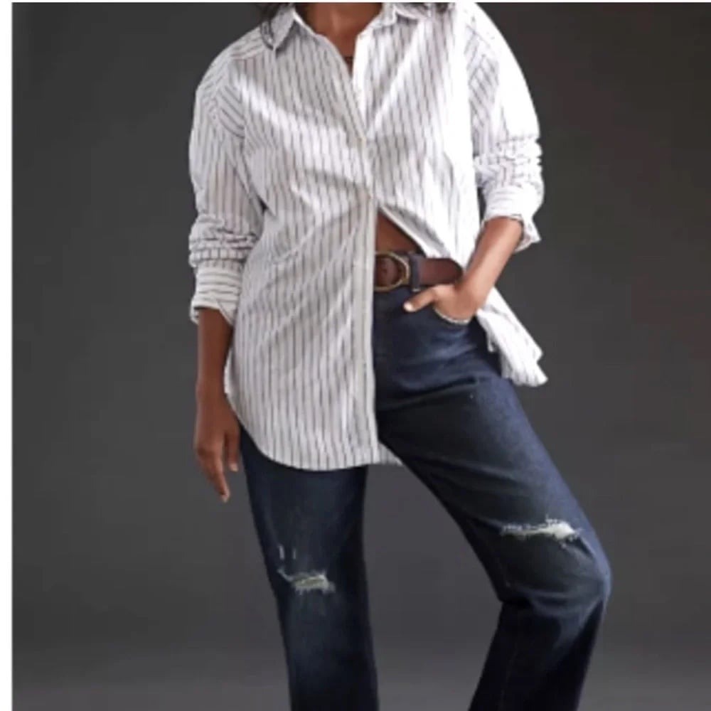 maeve by anthropologie love you more than yesterday button down top sz large